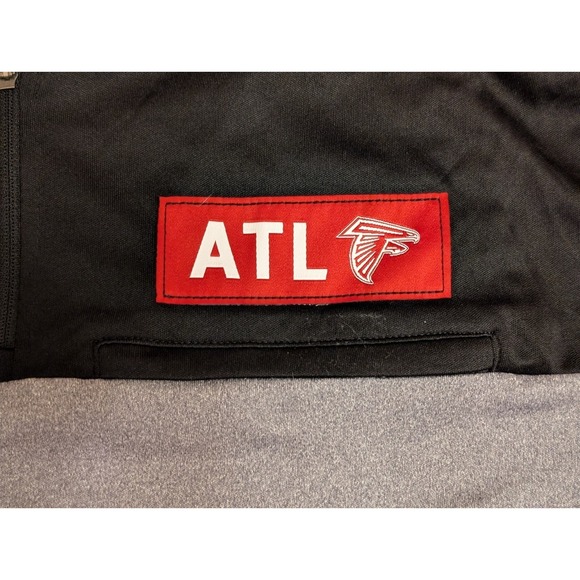 Atlanta Falcons  Men's XL 1/4 ZIP Long sleeve Gray & Black NFL Team Apparel, NWT - Picture 3 of 12